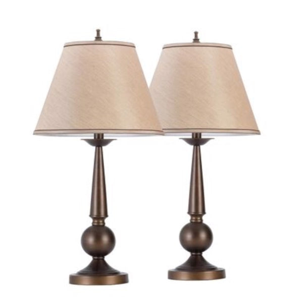 TBLE LAMP BRSS 27" 2PK