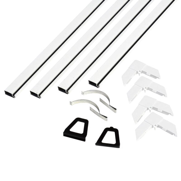 Kit de marco para mampara de aluminio blanco Phifer de 5/16 pulg. de ancho x 48 pulg. de largo, 1 paquete