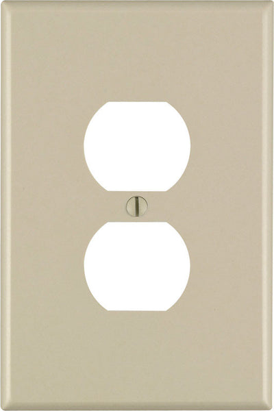 Leviton Ivory 1 gang Nylon Duplex Outlet Wall Plate 1 pk (Pack of 25)