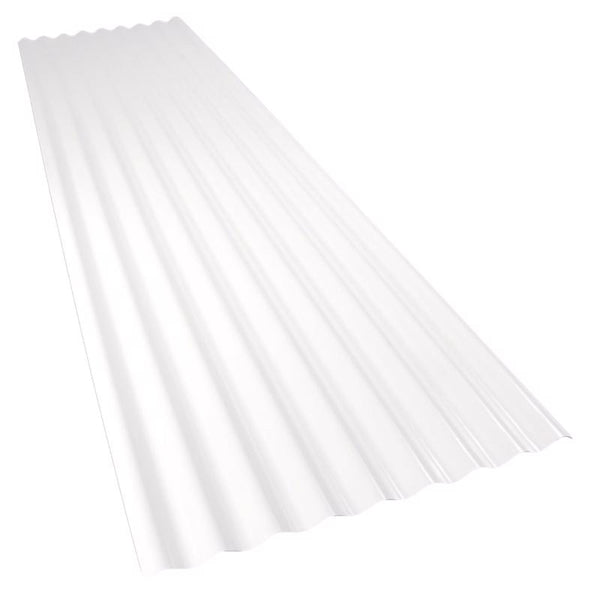 Palruf 26 in. W X 8 ft. L PVC Roof Panel White (Pack of 10)