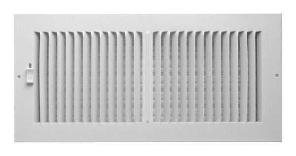 Tru Aire 6 in. H X 14 in. W 2-Way Powder Coat White Aluminum Wall/Ceiling Register