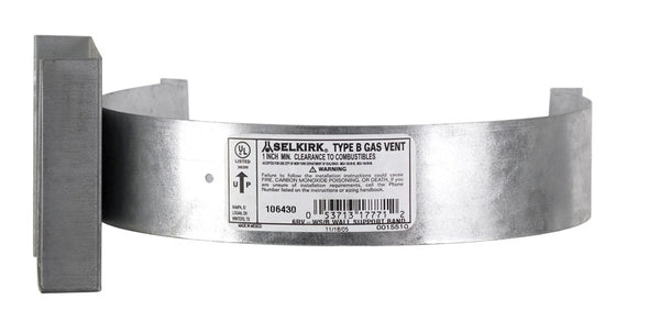Conjunto de soporte de pared/banda de acero y aluminio de 6 pulg. de Selkirk
