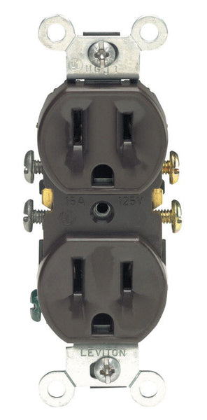 Leviton 15 amperios 125 V Duplex Brown Outlet 5-15R 1 pk