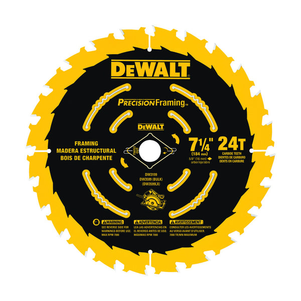 Hoja de precisión de 7-1/4" 24T (caja de 10)