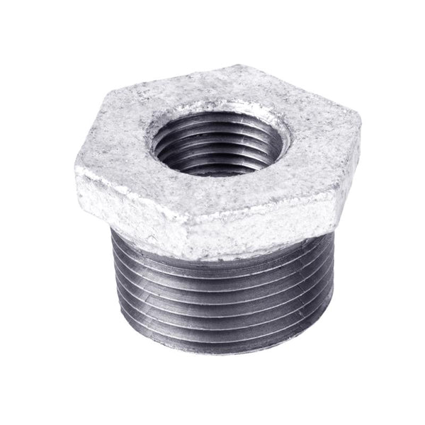 Buje hexagonal de hierro maleable galvanizado de 3 pulg. MIP x 2-1/2 pulg. D FIP de STZ Industries