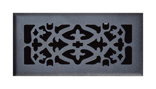 Tru Aire 4 in. H X 12 in. W 1-Way Matte Black Steel Floor Diffuser