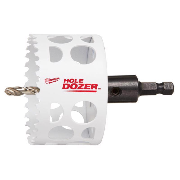 Sierra de corona bimetálica Milwaukee Hole Dozer de 3 in con eje y broca piloto, paquete de 1