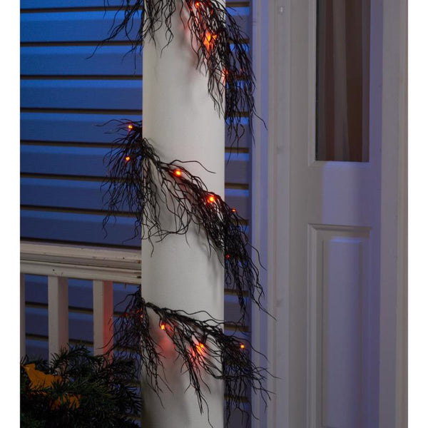Guirnalda de luces LED con raíces enredadas negras, 20 unidades, 6 pies, color naranja, Celebrations
