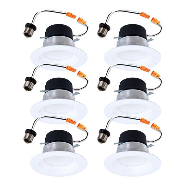 Foco empotrable LED Halo White de 4 pulgadas de ancho y 8 W