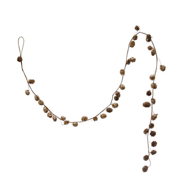Creative Co-Op 6 ft. L Natural Pine Cone Garland (Pack of 12)