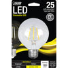 Bombilla LED Feit G25 E26 (mediana), luz blanca suave, equivalente a 25 vatios, paquete de 1