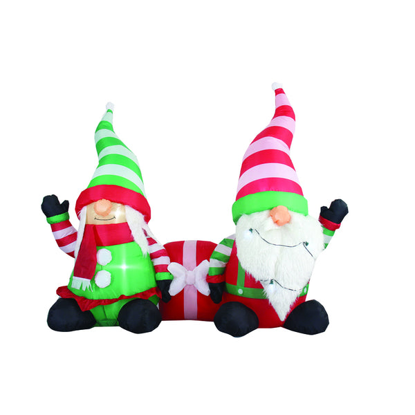 Pareja de gnomos de celebración inflable de 5 pies