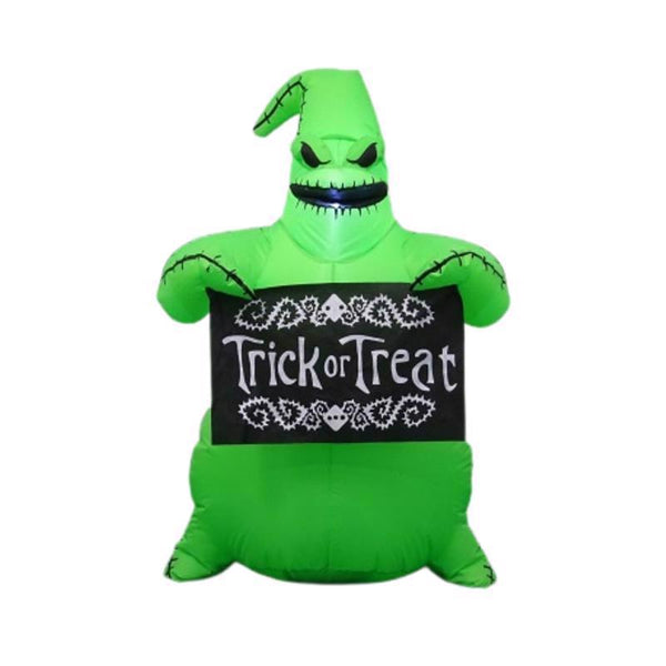 Figura inflable de Jack Skellington Oogie Boogie con iluminación LED preiluminada de 3,5 pies y soplado con aire Gemmy