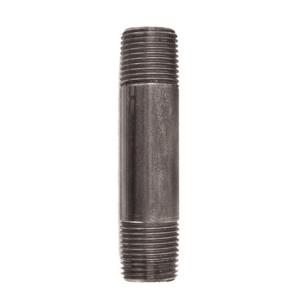 Boquilla de acero negra de BK Products de 1/2 pulg. MPT x 3-1/2 pulg. L (paquete de 5)