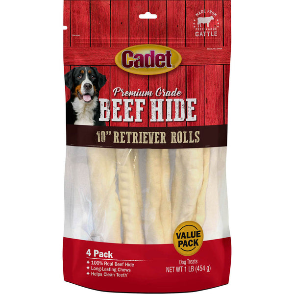Gourmet Dog Treats, Rawhide Bone, 10-In., 4-Pk.