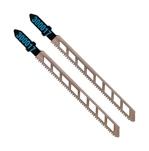 Hoja de sierra caladora recta rápida con vástago en T de acero con alto contenido de carbono Spyder Skeleton de 4 pulgadas, 17 TPI, paquete de 2