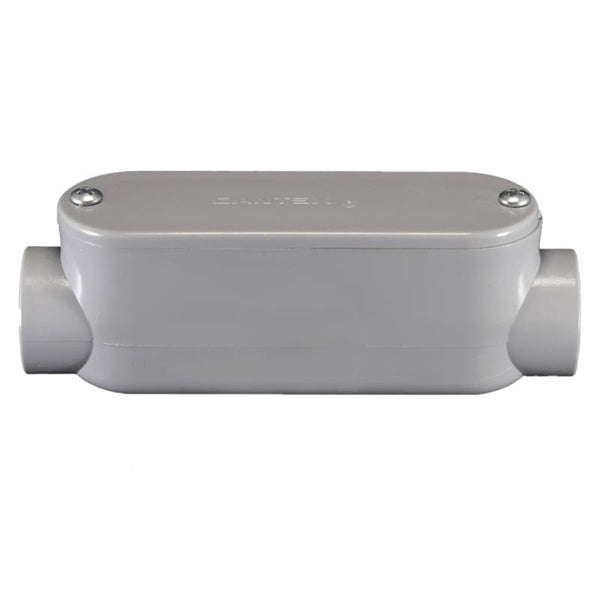 Cuerpo de conducto de PVC Cantex de 1/2 pulg. de diámetro para PVC, paquete de 1, caja abierta