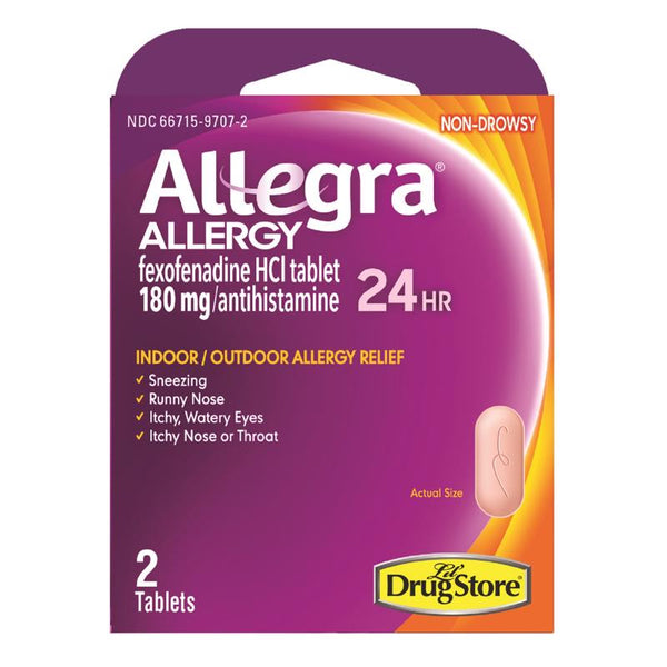 Allegra Allergy Relief 180 mg (Pack of 6)
