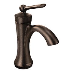 Grifo monomando de baño de arco alto de bronce frotado con aceite