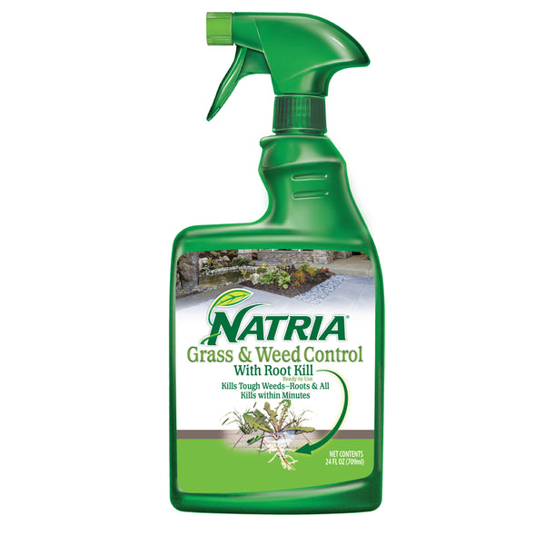 NATRIA Herbicida y eliminador de malezas líquido listo para usar, 24 oz