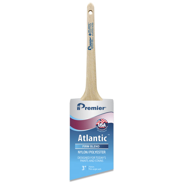 Brocha angular firme y fina Premier Atlantic de 3 pulgadas de ancho