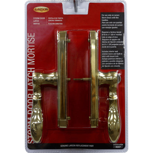 Pestillo de embutir Larson M2 de latón brillante y zinc dorado (paquete de 1) - Oferta de la semana