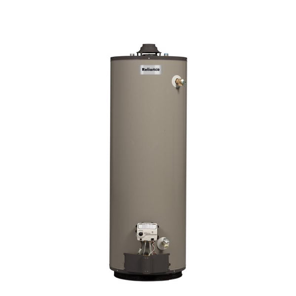 Calentador de agua a gas natural Reliance de 40 galones y 40 000 BTU