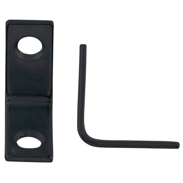 Soporte para esquinas interiores en forma de L de acero negro Hampton de 1 pulg. de alto x 3/4 pulg. de ancho x 1 pulg. de profundidad (paquete de 25)