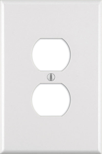 Leviton White 1 gang Plastic Duplex Outlet Wall Plate 1 pk (Pack of 25)