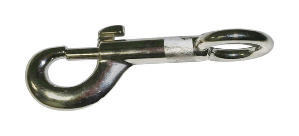 Mosquetón de zinc niquelado Baron de 1/2 pulg. de diámetro y 3-1/4 pulg. de largo, 160 lb