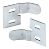 Alineador de puerta plegable de acero plateado galvanizado de 0,56 pulg. de profundidad x 2,5 pulg. de largo Prime-Line, 2 piezas