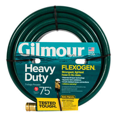 Gilmour Flexogen 3/4 in. Dia. x 75 ft. L Heavy-Duty Green Hose