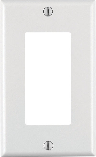 Leviton Decora White 1 gang Thermoset Plastic GFCI/Rocker Wall Plate 1 pk (Pack of 20)