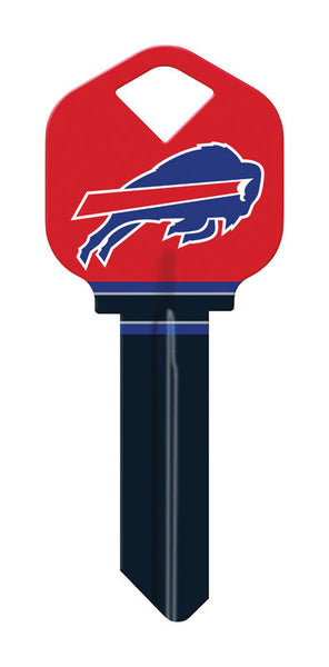 Llave universal para casa u oficina de Hillman Buffalo Bills pintada, de una sola cara (paquete de 6)