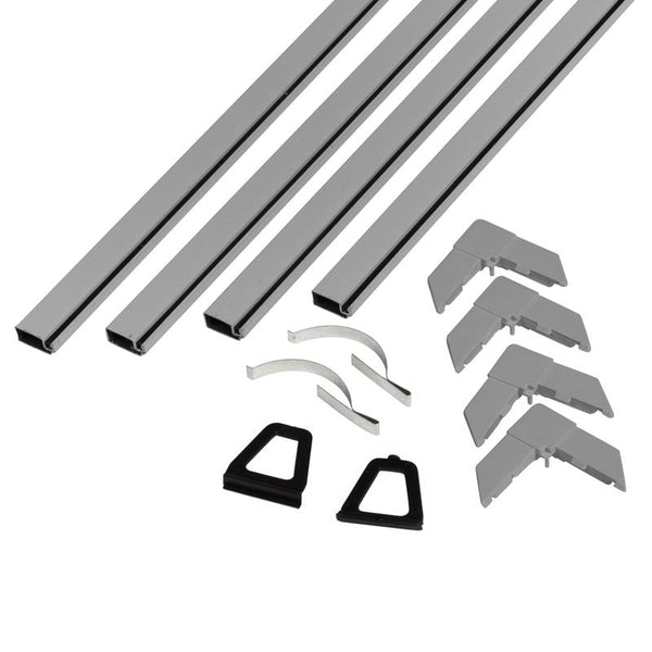 Kit de marco de pantalla Phifer Mill de aluminio gris de 5/16 pulg. de ancho x 60 pulg. de largo, 1 paquete