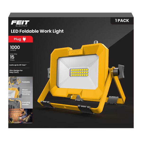 Lámpara de trabajo plegable con soporte (en forma de H o de tijera) LED Feit de 1000 lm