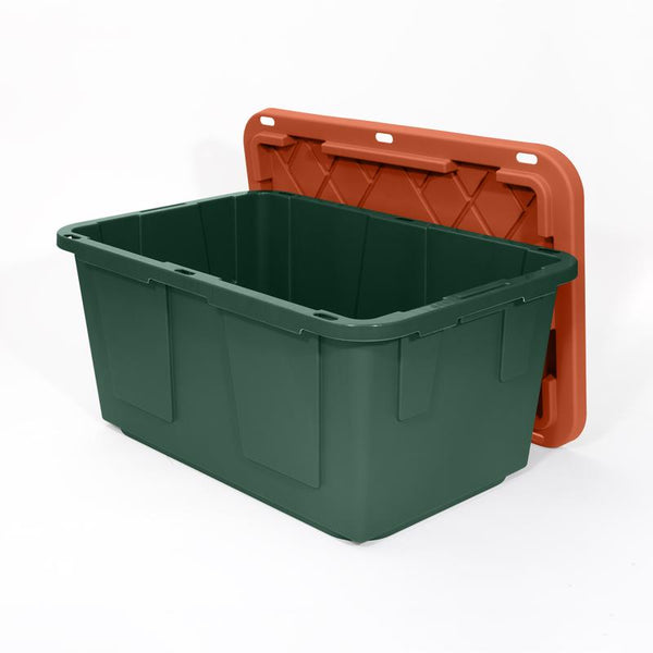 Greenmade Pro. Grade 27 gal Green/Red Storage Bin 14.7 in. H X 20.4 in. W X 30.4 in. D Stackable (Pack of 4)