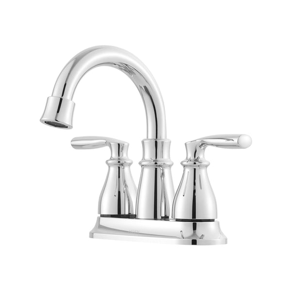 Moen Hilliard 1.2 GPM Chrome Centerset Mount High Arc Spout Two Lever Handle Lavatory Faucet 4 in.
