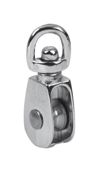 Polea de ojo único con ojo giratorio de hierro galvanizado de 1-1/2 pulg. de diámetro Baron