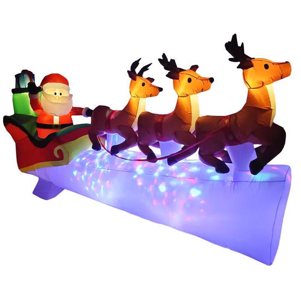 Inflable de 53,15 pulgadas con LED multicolor de Sienna y ciervo