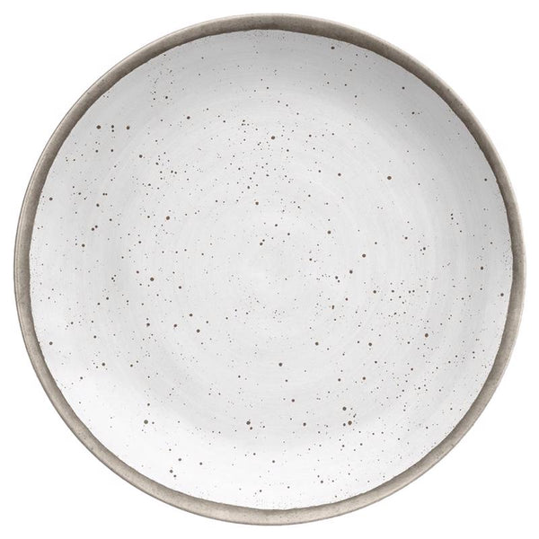 Plato para cena de melamina gris/blanca TarHong, 1 unidad