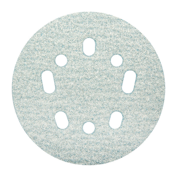 Disco de lijado con velcro de alúmina cerámica Norton ProSand de 5 in, grano 100, mediano, paquete de 50