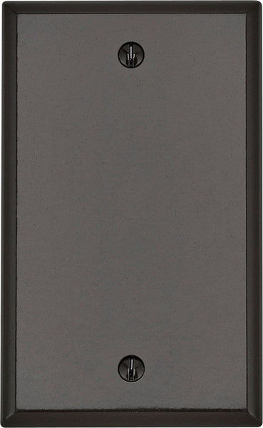 Placa de pared en blanco de plástico termoendurecible Leviton Brown de 1 unidad, paquete de 1