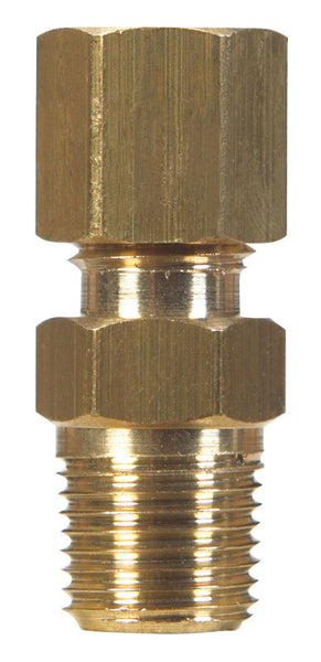 JMF 1/2 in. Tube x 3/8 in. Dia. Male Brass Compression Connector (Pack of 5)
