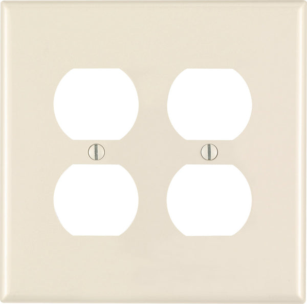 Leviton Midway Almond 2 gang Nylon Duplex Wall Plate 1 pk