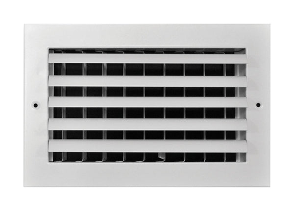 Tru Aire 8 in. H x 12 in. W 1-Way White Aluminum Wall/Ceiling Register