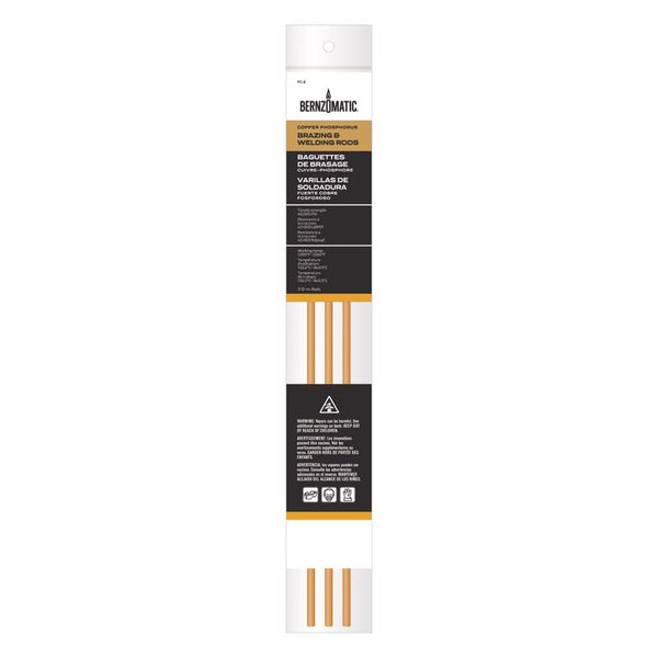 Bernzomatic 1/5 in. Dia. x 12 in. L Copper Welding Rods 3 pk (Pack of 6)