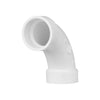 Codo de PVC Charlotte Pipe Schedule 40 de 1-1/2 pulg. con buje en D de 1-1/2 pulg., paquete de 1