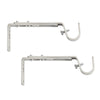 Soporte ajustable Kenney de níquel satinado plateado de 3/4 pulg. de largo