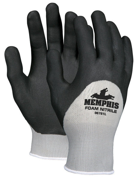 MCR Safety Unisex Dipped Gloves Black XL 12 pair